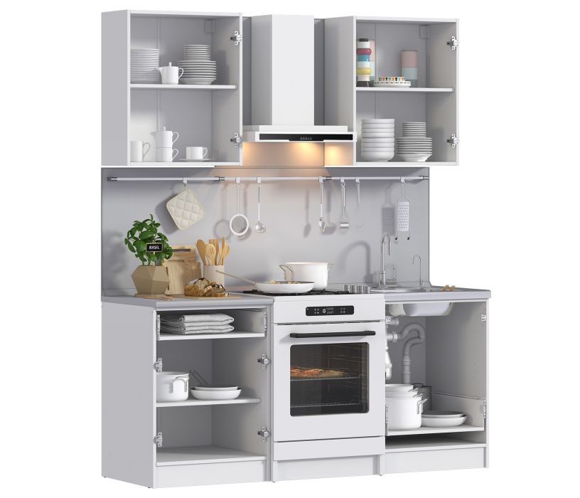 Кухонные гарнитуры, Анна Салатовый Металлик L-1800