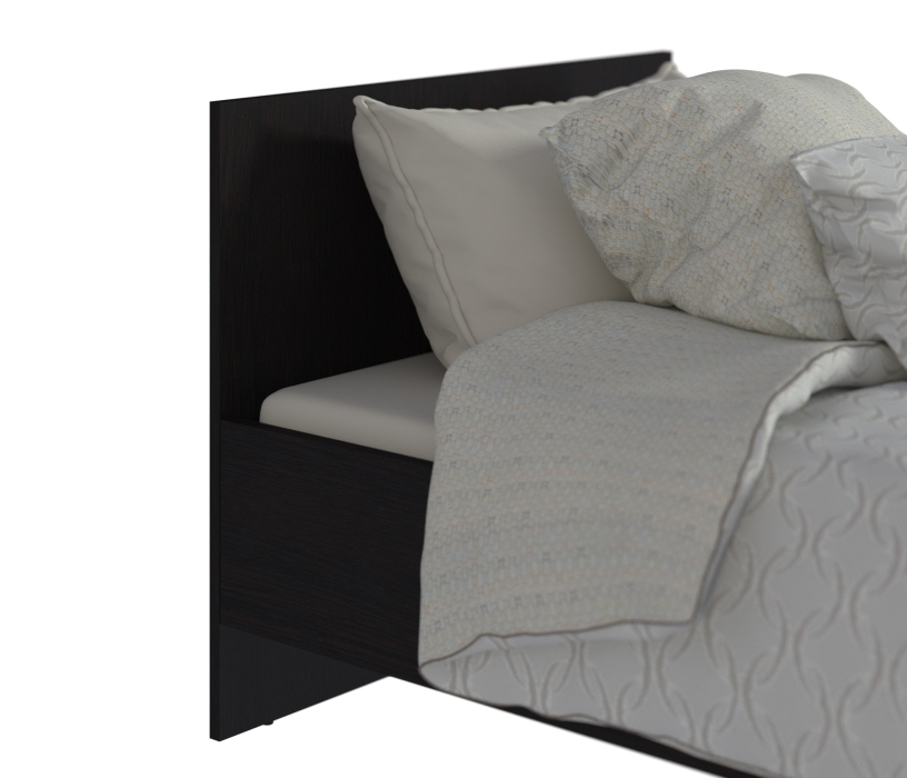 , Кровать Терра СБ-2527 венге с основанием и матрасом Эластик 14 90х200