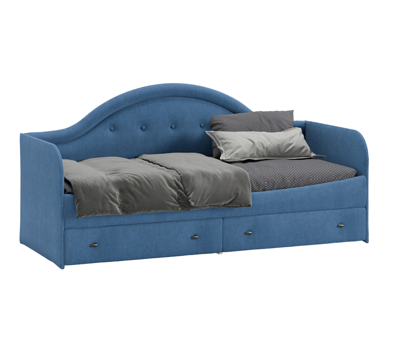 Мягкая кровать, Кровать с мягкой спинкой Адель тип 1, велюр