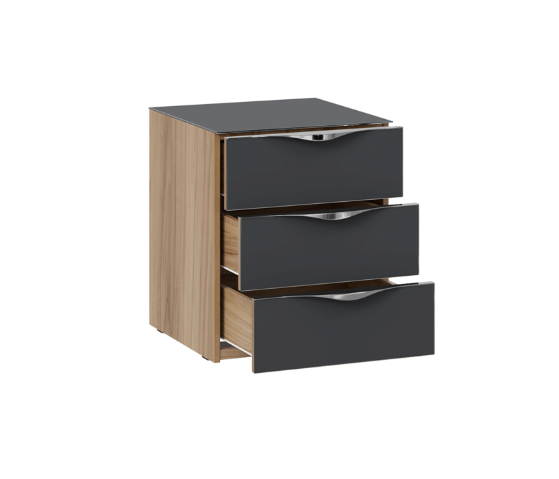 Прикроватные тумбы, Тумба с 3 ящиками Глосс