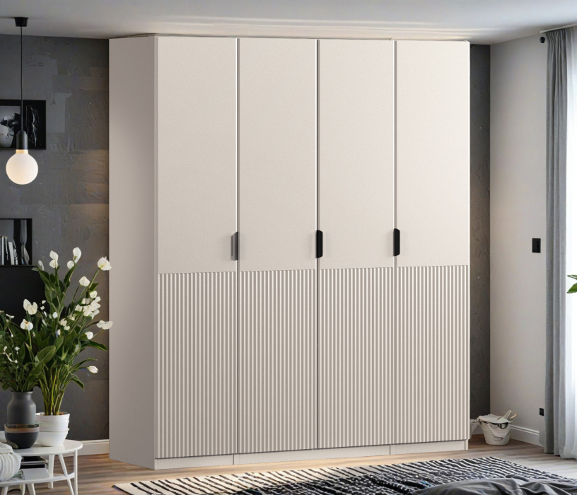 Для одежды, Шкаф четырехдверный Макс 2000 мм, вариант №1 (ЛДСП/МДФ)