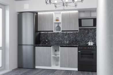 Кухонный гарнитур Сюита нормал 1,5 м Бетон светлый ЛДСП