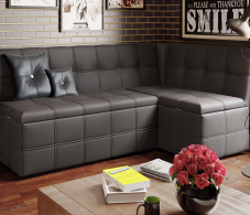 Диваны угловые кухонные, Скамья угловая со спальным местом Домино исп. 2 кашемир