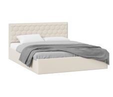 Мягкая кровать, Кровать Порто с ПМ без заглушины, Велюр