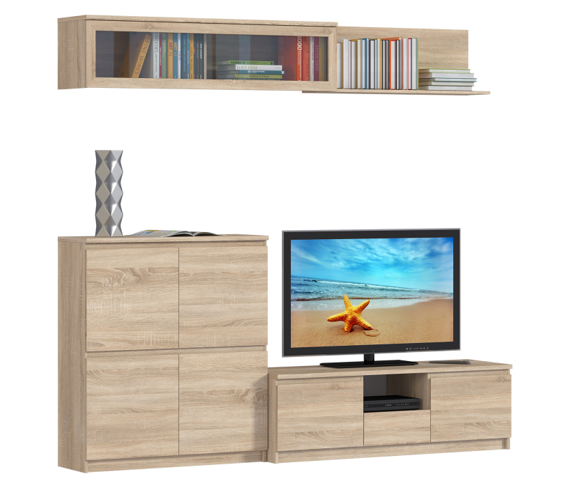 Стенки для гостиной, Веста набор (СБ-2250 + СБ-2252 + СБ-2253 + СБ-2255)