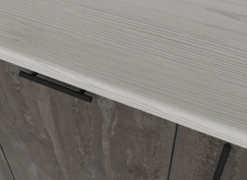 Кухонный гарнитур Сиена стандарт 1,6 м Дуб грей/Бетон темный ЛДСП