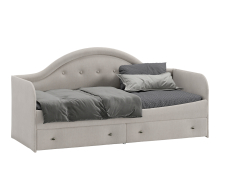 Мягкая кровать, Кровать с мягкой спинкой Адель тип 1, велюр