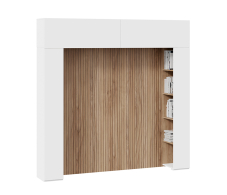 Детские полки, Шкаф навесной со стеллажами с декоративными панелями Порто