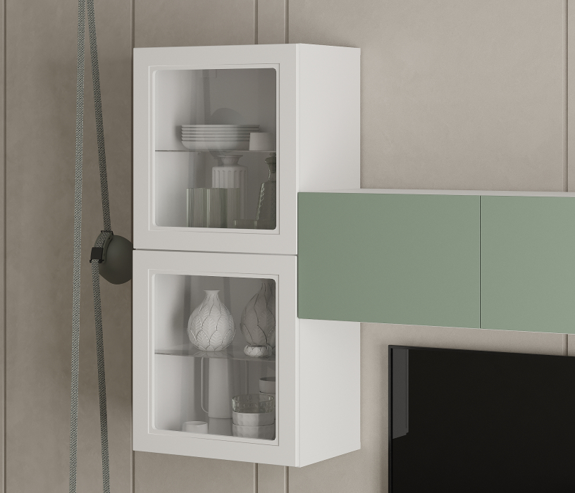 Стенки для гостиной, Гостиная Тренд Белый/Камыш