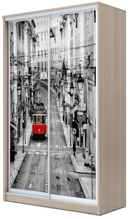 Шкафы-купе, Хит-23-17-77 Шкаф-купе 2-х дверный, фотопечать (2300х1682х620) Лондон