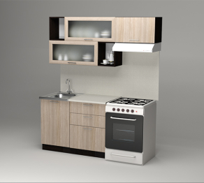 Кухонный гарнитур Светлана экстра 1,7 м Ясень Шимо Светлый ЛДСП