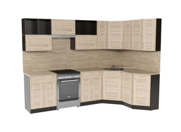 Кухонный гарнитур Томилла оптима 5 2,7 х 1,6 м Квадро Дуб Сонома ЛДСП
