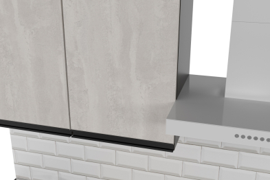 Кухонный гарнитур Симфония медиум 1,4 м Бетон светлый/Бетон темный ЛДСП