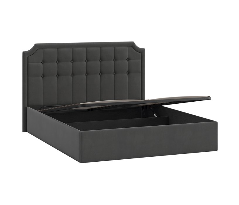 Мягкая кровать, Кровать Анабель 160*200 тип 1 с ПМ  (велюр)