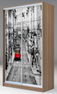 Шкафы-купе, Хит-23-14-77 Шкаф-купе 2-х дверный, фотопечать Лондон (2300х1362х620)