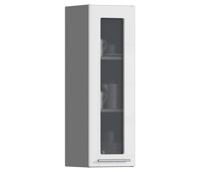 Анна, Анна АП-130 полка с витриной Белый глянец