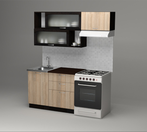 Кухонный гарнитур Сабрина экстра 1,7 м Дуб Сонома ЛДСП