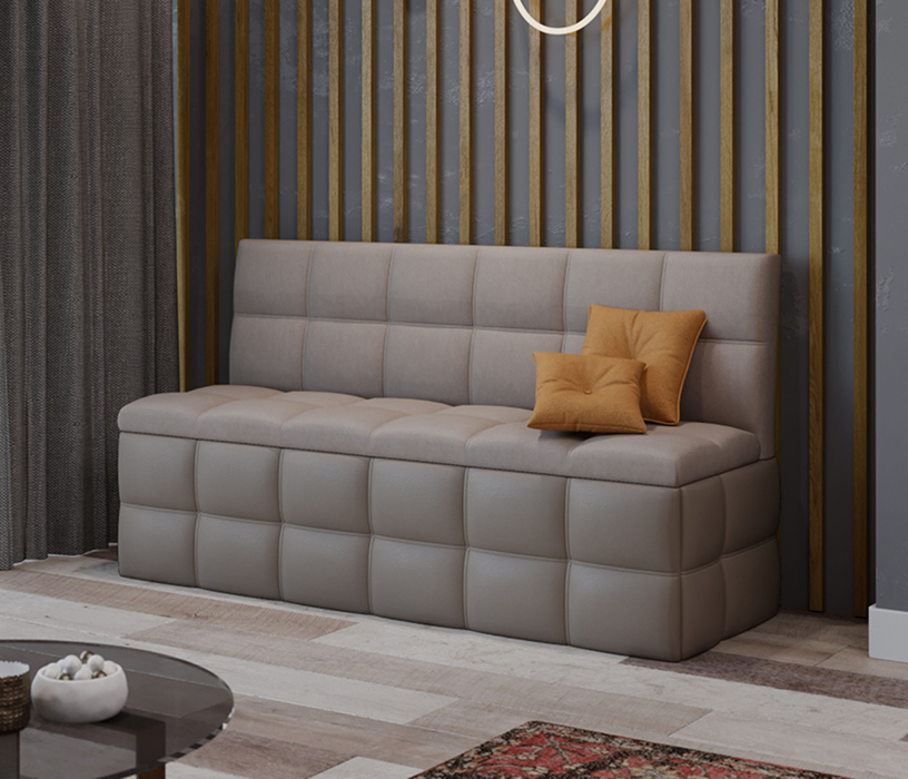 Диваны прямые кухонные, Скамья прямая Домино исп.2 Кожзам