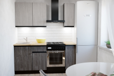 Кухонные гарнитуры, Кухонный гарнитур Симфония лайт 1,2 м Бетон светлый/Бетон темный ЛДСП