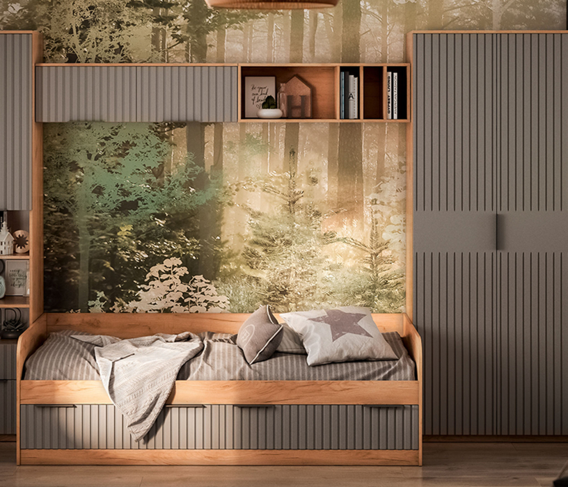 Шкафы двухстворчатые, Шкаф комбинированный с 2 дверями Хилтон исп. 2