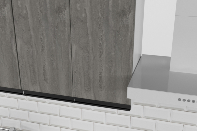 Кухонный гарнитур Ноктюрн стандарт 1,6 м Бетон темный ЛДСП