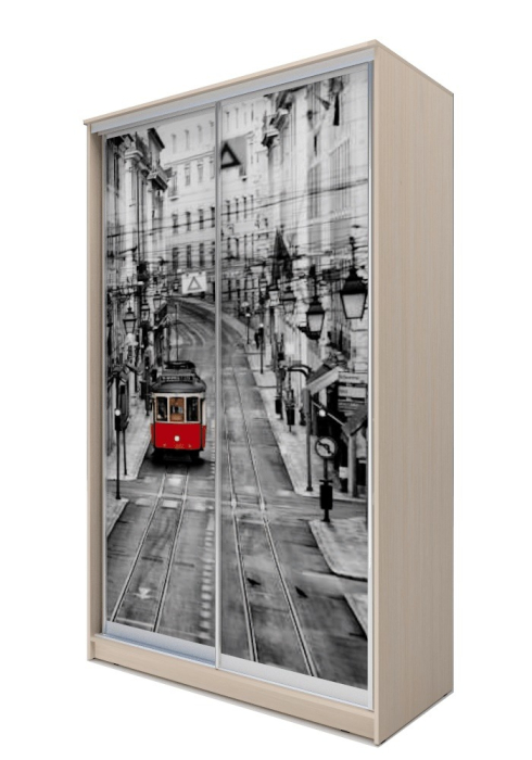 Шкафы-купе, Хит-23-14-77 Шкаф-купе 2-х дверный, фотопечать Лондон (2300х1362х620)