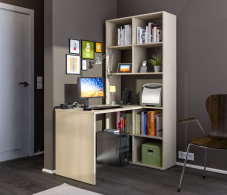 Домашние кабинеты, Стеллаж со столом Техно СБ-2061 Кремона