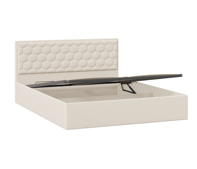 Мягкая кровать, Кровать Порто с ПМ без заглушины, Велюр