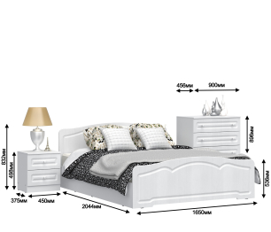 Амалия Спальня (кровать,комод,тумба)