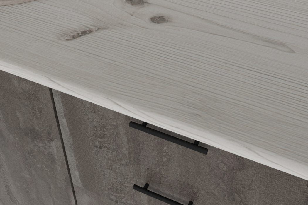 Кухонные гарнитуры, Кухонный гарнитур Сиена прайм 0,4 х 1,1 х 2,0 м Дуб грей/Бетон темный ЛДСП