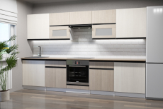 Кухонные гарнитуры, Кухонный гарнитур Кварц Экстра 3,0 м Латте/Карамель ЛДСП