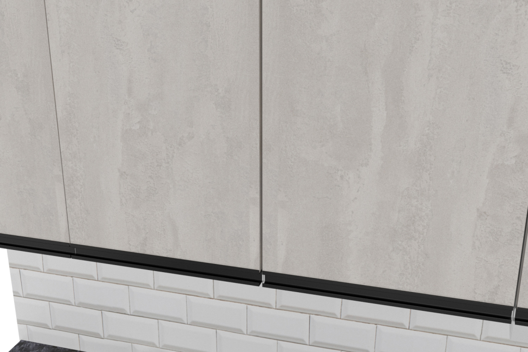 Кухонные гарнитуры, Кухонный гарнитур Сюита прайм 0,4 х 1,1 х 2,0 м Бетон светлый ЛДСП