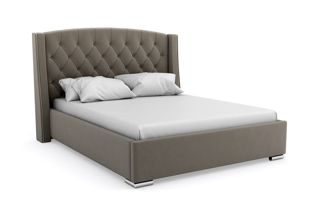 Односпальные, Кровать Баунти Люкс 1200 с металлическим основанием, велюр