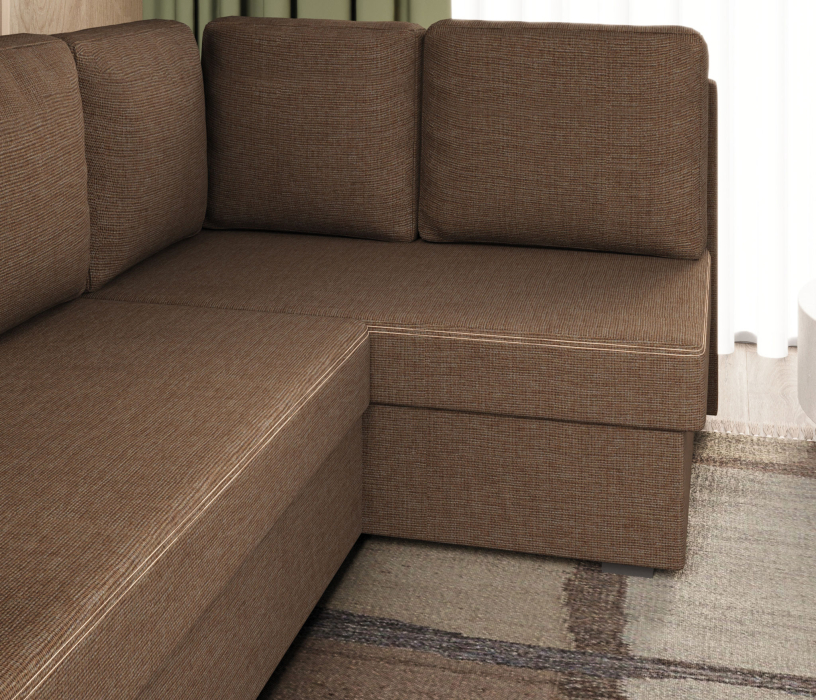 Диваны угловые в гостиную, Угловой диван Джессика 2 правый (УП), рогожка