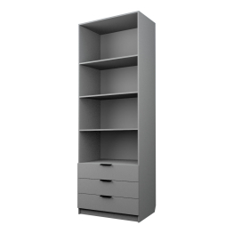 Шкаф 2-х дверный с зеркалами и 3-мя ящиками ЭШ2-8-РП-3я ЗсЗс