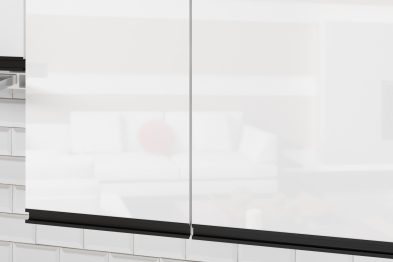 Кухонный гарнитур Лотос базис 2,4 м Белый глянец ЛДСП