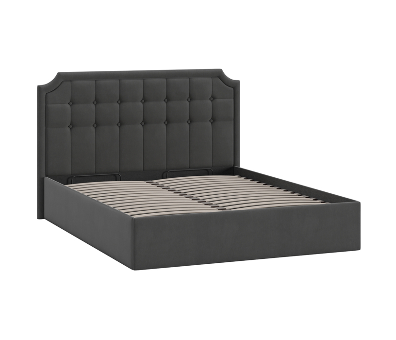 Мягкая кровать, Кровать Анабель 160*200 тип 1 с ПМ  (велюр)