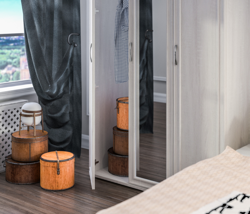 Для одежды, Шкаф 3-х дверный Флоренция СБ-2390