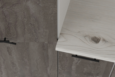 Кухонный гарнитур Сиена оптима 1,8 х 2,4 м Дуб грей/Бетон темный ЛДСП