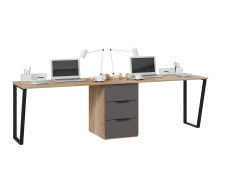 Прямые, Комплект столов письменных с 1 тумбой универсальной Порто