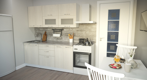 Кухонный гарнитур Лариса макси 2 1,8 м Латте ЛДСП