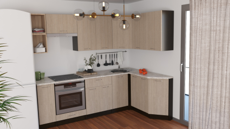 Кухонный гарнитур Надежда прайм 5 2,3 х 1,5 м ЛДСП