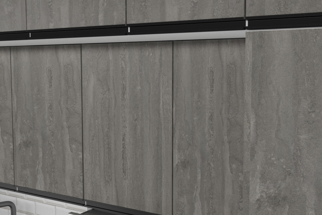 Кухонные гарнитуры, Кухонный гарнитур Ноктюрн люкс 3,0 м Бетон темный ЛДСП