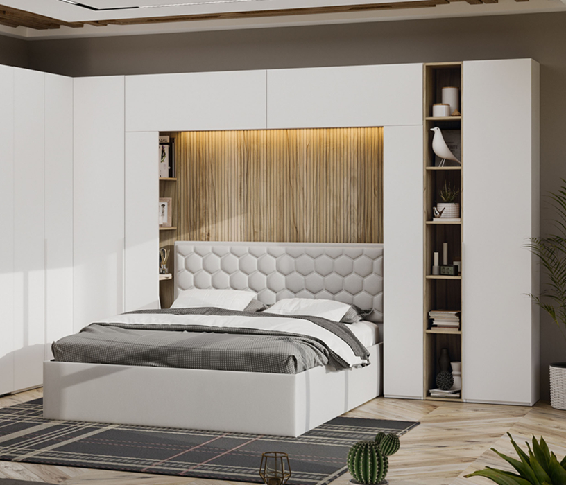 Шкафы двухстворчатые, Шкаф для одежды Порто двери зеркало (580)