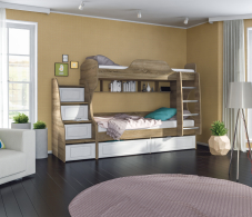 Для подростков, Илона (Прованс) СБ-2869 Кровать 2-х ярусная с лестницами