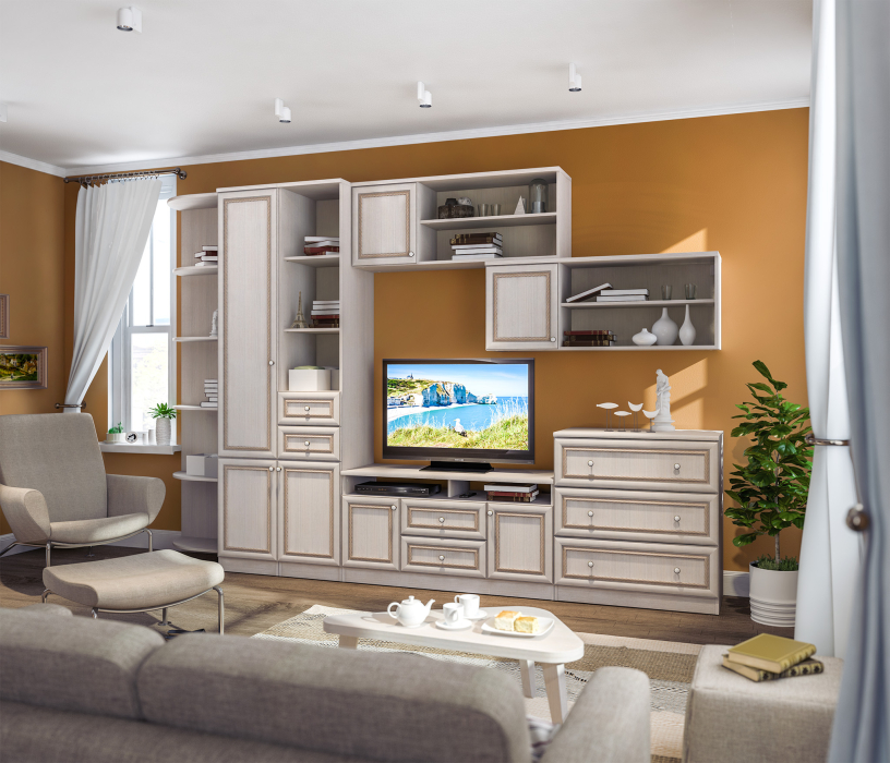 Стенки для гостиной, Грация Авиньон набор для гостиной L-3370