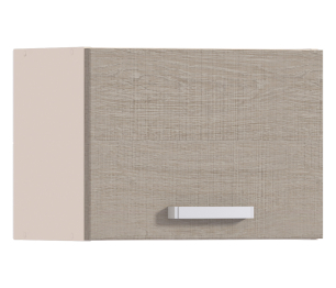 Полка над вытяжкой Регина Песочный с фасадом Дуб Сантана Светлый  500