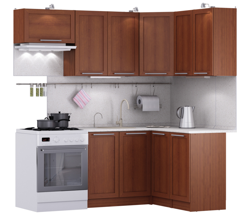 Кухонные гарнитуры, Кухня Квадро Ангелина угловая 200*160 см.