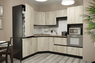 Кухонный гарнитур Равенна оптима 1,8 х 2,4 м Дуб браун ЛДСП