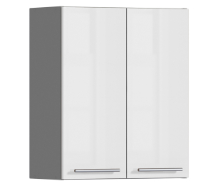 Анна АП-60 полка с 2-мя фасадами Белый глянец